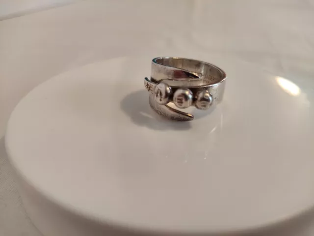 David Andersen Norway Sterling Ring Past Present And Future  SZ. ADJUSTABLE 5-12