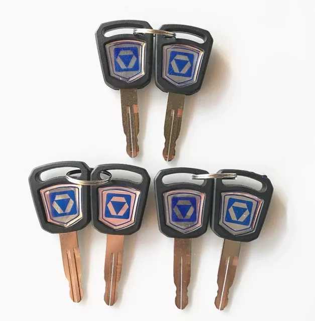6key For XCMG Excavator key For 75DA 60D 215 200 Ignition key Door lock key