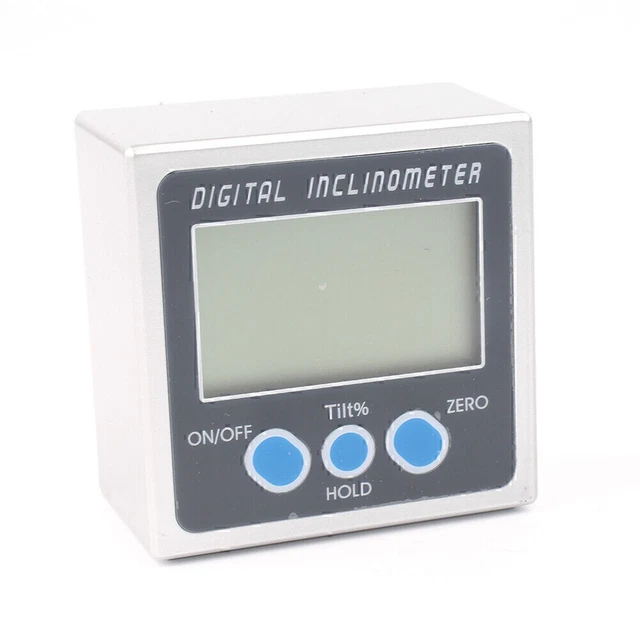 DIGITAL 360° INCLINOMETER Angle Finder Measuring Level Box LCD Plastic ...