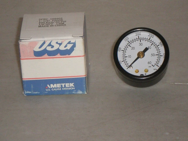 Neuf Ametek P500K Pression Jauge 1-1/2 " Cadran, 1/8 " Npt , 0-60 Psi 166902