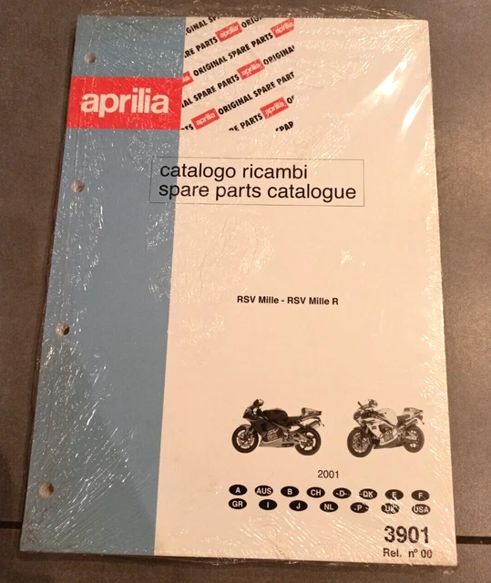 Catalogo Ricambi Aprilia Rsv 1000 Rsv 1000 R '01 Cod 3901 Rif N° 00 Ultimo Pezzo