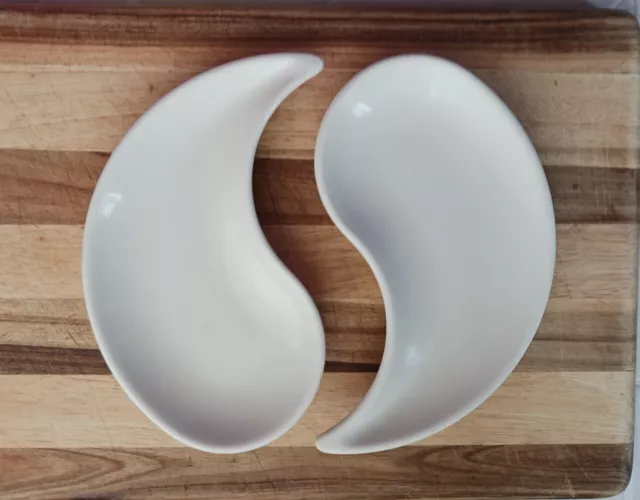 Appetizer Starter Snack Plates Vintage White  Pottery Set of 4 Syracuse China Co