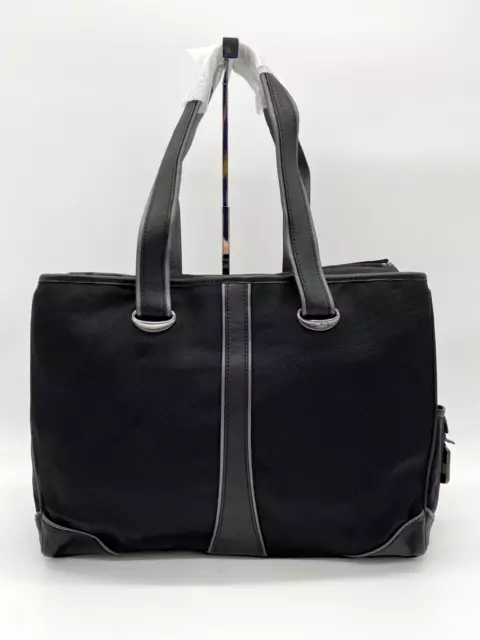 Tumi Elements Ballistic Nylon w/Leather Trim Handbag 15" (Black)