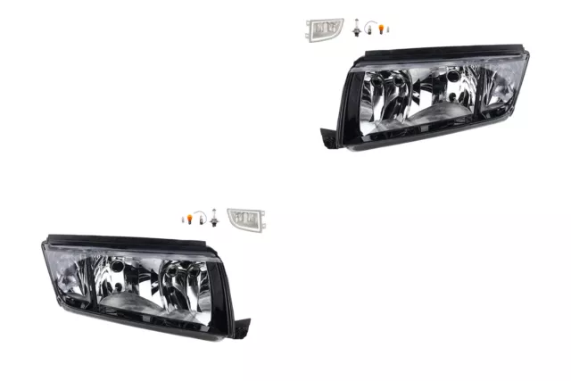 Kit de Faros Halógeno Compatible Con Skoda Fabia 6Y 09/ 99-03/08 H7 Niebla Leu