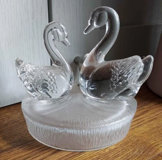 RCR, Crystal, Pair of Swans, Paperweights, Wedding, Figurines, Ornaments Gift 3