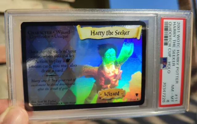 WOTC Harry Potter Cercatore Harry the Seeker Quidditch Cup PSA 8 NM MINT ENG