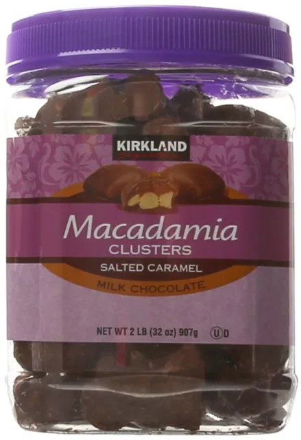 Kirkland Macadamia Clusters Salted Caramel Milk Chocolate 32 oz