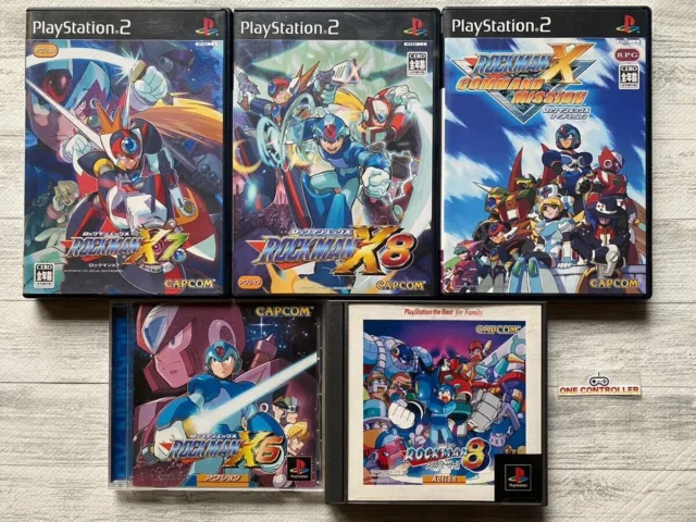 SONY PS 1 2 Rockman X6 8 & X7 X8 & X Command mission Megaman 5games from Japan