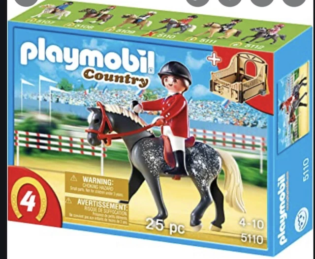  PLAYMOBIL COUNTRY PFERDEBOX 5110 Pferd Reiterin Figur Stall Trakehner Bildidee 
