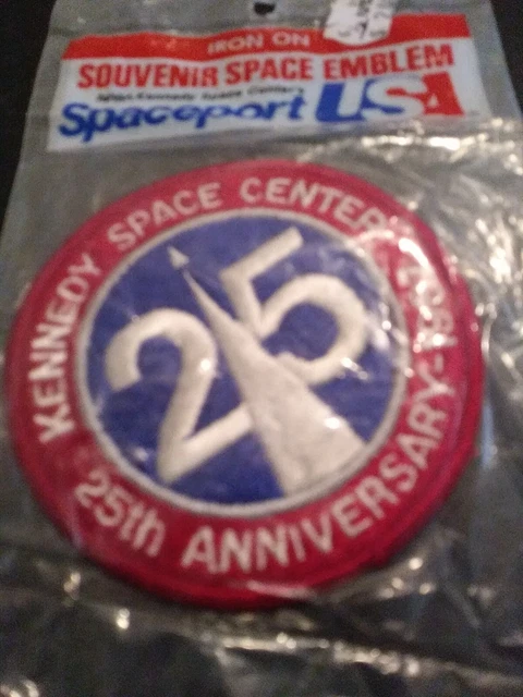 Kennedy Space Center 25th Anniversary Souvenir Space Emblem Iron On Patch