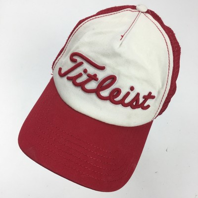Titleist Golf Red White Ball Hat Adjustable Baseball