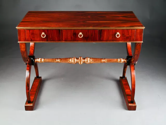 L-Sam-90 Reception Legno Tavolo Antico, IN Stile Empire