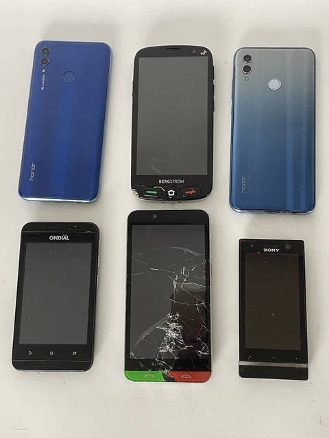 Lot De 7 Téléphones Portables Pour Pièces Détachées (Défectueux)