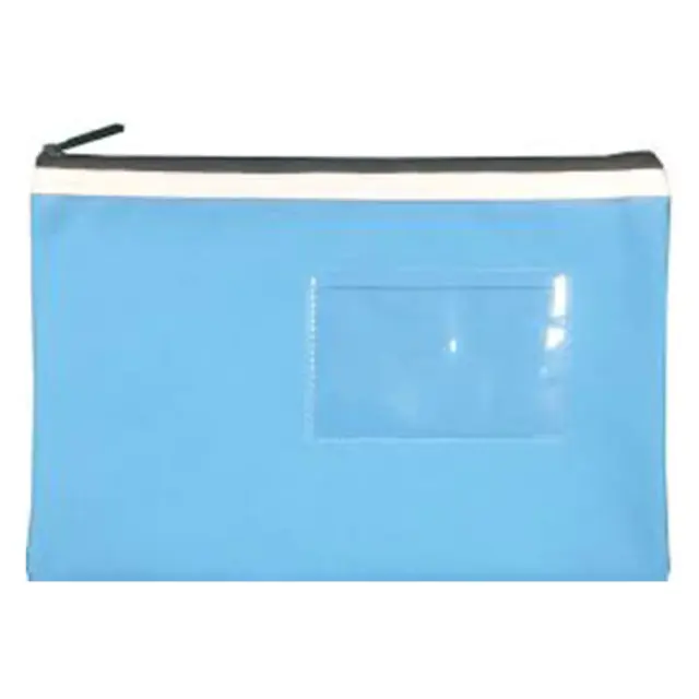 Osmer Small Light Blue Polyester 1-Zip Pencil Case Durable High Grade 23x15cm