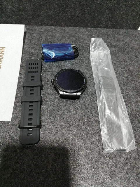 Knauermann Pro 3 (2024) Noir - Montre Santé Smartwatch avec Fonction Téléphone - ECG HRV et