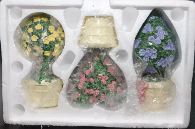 Dept 56 Spring Topiary Snowbunnies 26385 Set Of 3