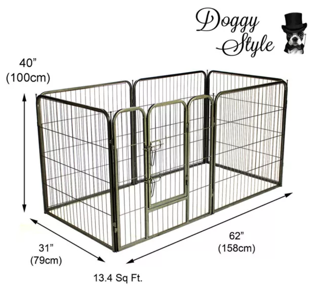 Underdog 6 Sided Heavy Duty Puppy Play Pen Whelping Dog Cage Fence Ds-Hd03L