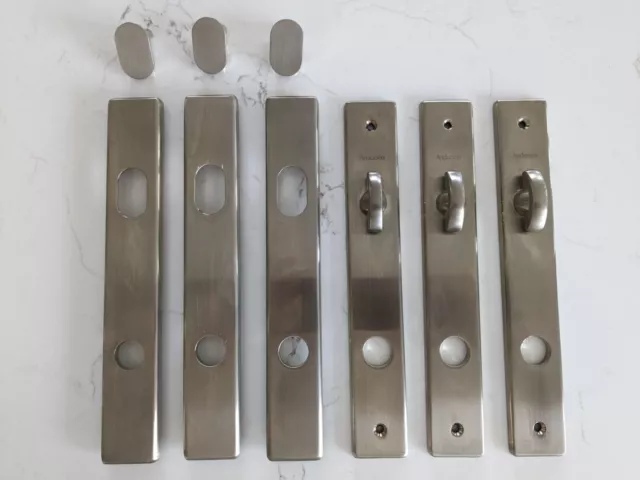 Andersen French / Storm Door Satin Nickel Face / Escutcheon Plates