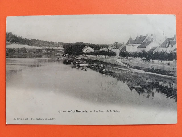1904 SAINT MAMMES Les BORDS de la SEINE Antique Postcard