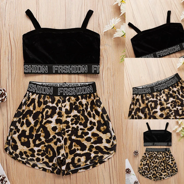 Toddler Kids Baby Girls Halter Tops Shorts Outfits Summer Infant Clothes Set
