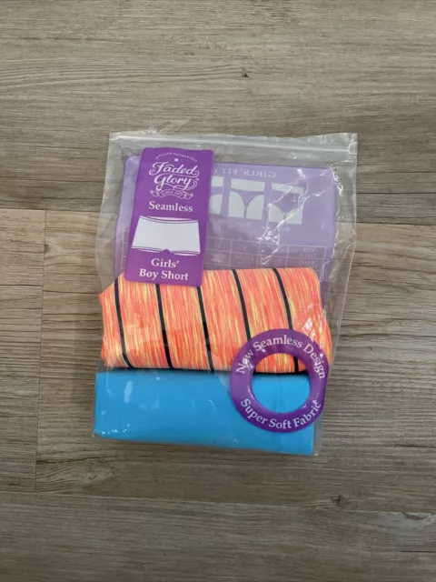 Girls Seamless Boy Short Underwear Size 12-2 pair New in Bag