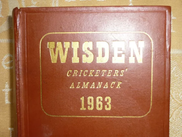 Wisden hardback 1963 100th Edition with all its original wrappers/covers 3