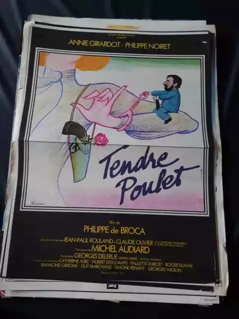 Affiche de cinéma d'époque du film: TENDRE POULET de 1978 (40x60cm)