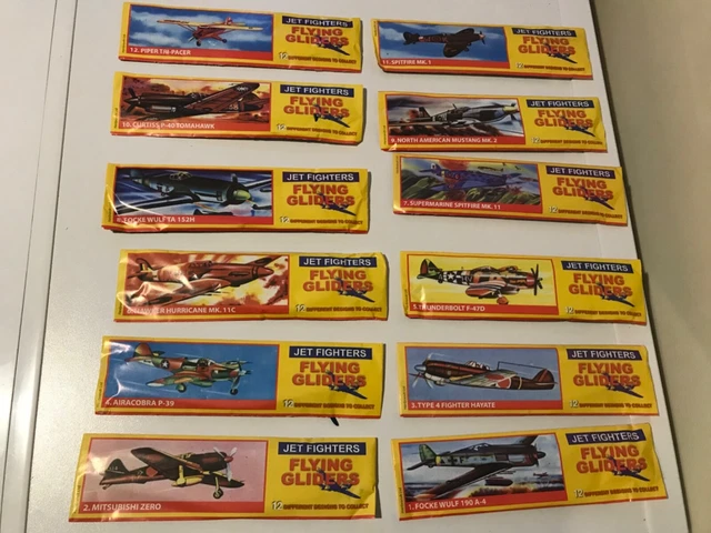 Aerei aliante giocattolo volante 2a guerra mondiale Jet Fighters x 12 borse bottino festa riempitivi nuovi