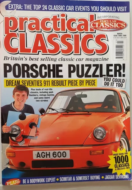 Practical Classics Magazine March 2000 Porsche 911 Jaguar Triumph TR4 TR6 Stag