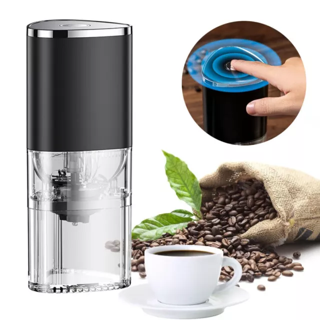 Portable Electric Burr Coffee Grinder Rechargeable Adjustable OneTouch Operation 2