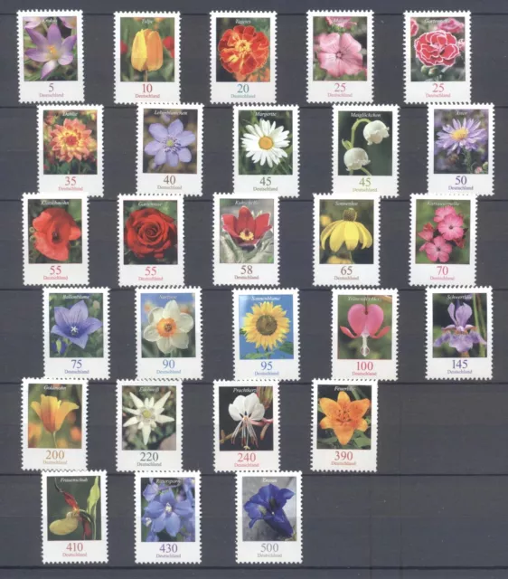 Bund / BRD - Großes Lot Rollenmarken mit Nr. - Freimarken Blumen - postfrisch **