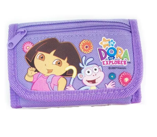 Dora the Explorer Tri-Fold Mini Wallet Nick. Jr School Supplies Purple