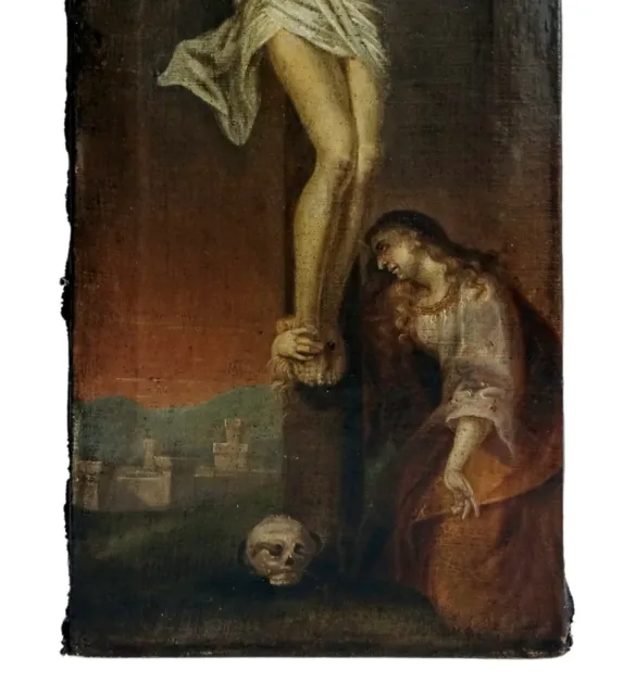 Heiligengemälde, Crucifixion, 19. Siècle, Huile/Toile (#17300) 3