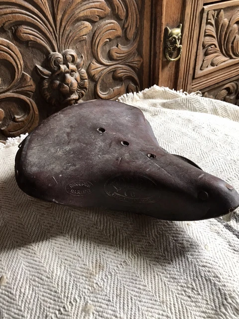 Selle De Vélo En Cuir Vintage IDEALE – Marron, Fabriquée En France – Pour Vélo Route/course
