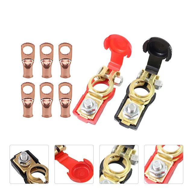 1 set/8 pezzi morsetto cavo batteria auto collegamento batteria morsetti batteria morsetto