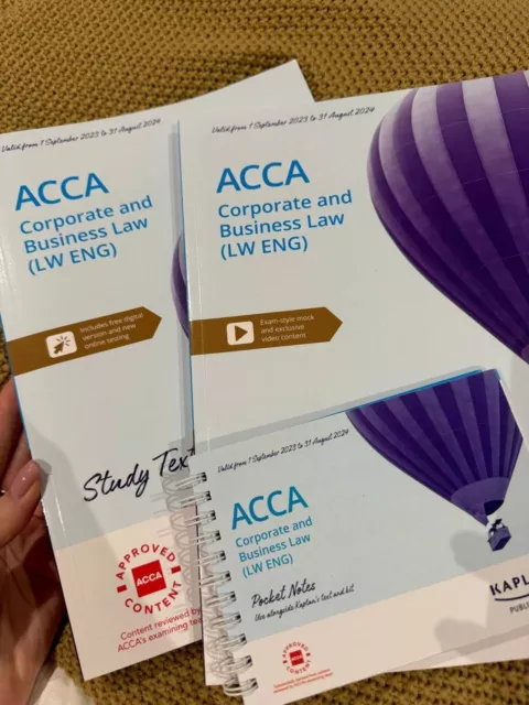 acca corporate and business law Kaplan 2024