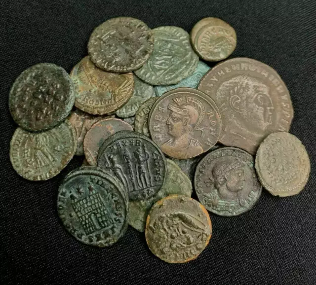 THREE QUALITY RANDOM ANCIENT ROMAN BRONZE COINs 1500+ YEARS OLD
