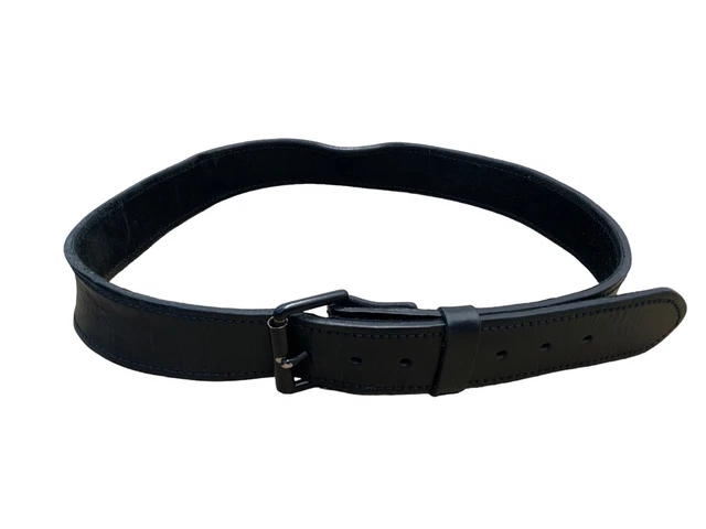 Black Leather 2" Duty Belt With Black Buckle And Roller Grade B