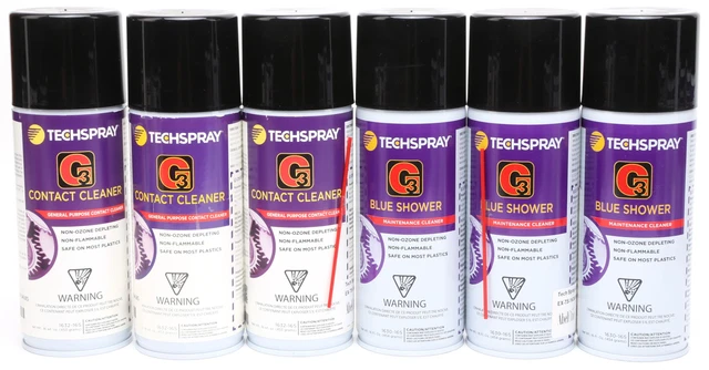 TECHSPRAY Lot of 40 Unopened Cans Of Contact Cleaner & Blue Shower. General Purp