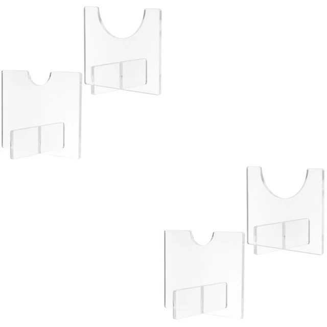 4 Pcs Baseball Stand Acrylic Clear Wall Shelves Bat Display Hooks
