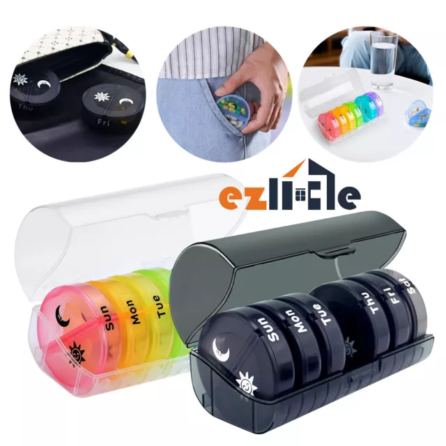 7 Day Medicine Organizer Pill Box Tablet Daily Case Weekly Dispenser Container