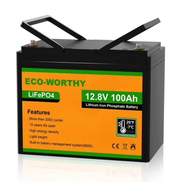 100Ah 12V Lithium Batterie LiFePO4 Akku BMS Solarbatterie Solaranlage Boot RV