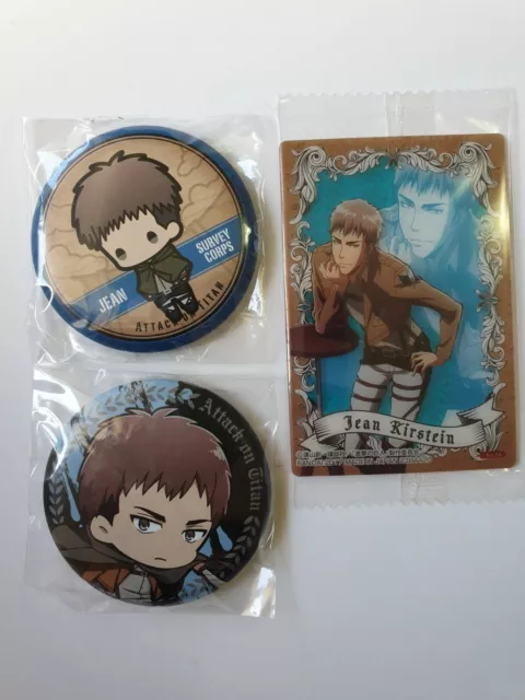 Attack on Titan / Shingeki no Kyojin Jean Kirstein Can Badge Set with Card