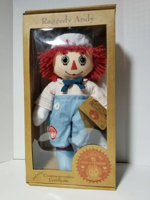 Applause Raggedy Andy Doll 95th Anniversary with Certificate and Box NOS