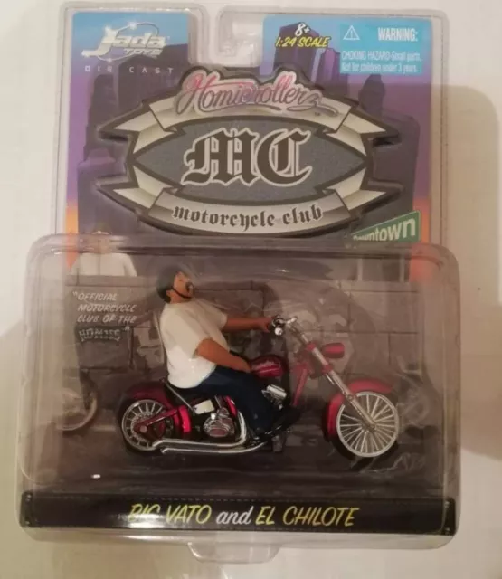 JADA TOYS Homie Rollerz 1/24: Big Vato and El Chilote (rotes Motorrad)