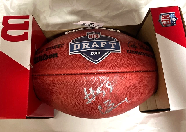 2021 NFL DRAFT: Wilson "The Duke" Official Leather NFL Game Football Ball Signed