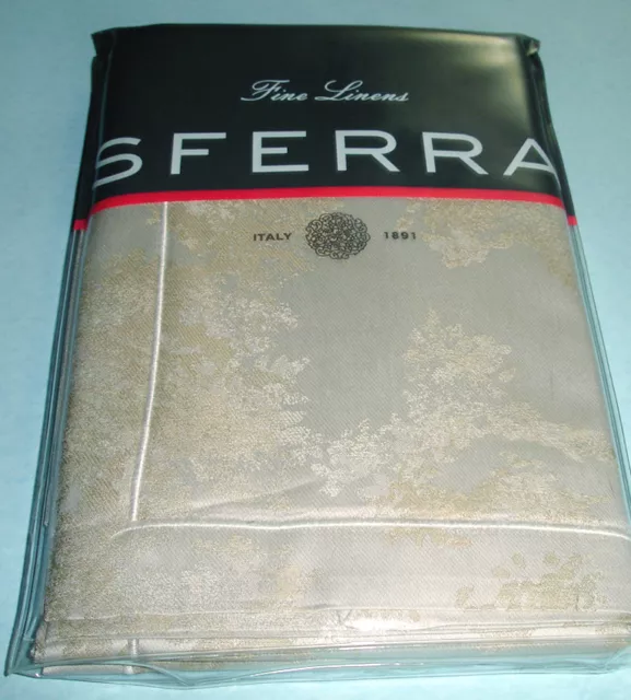 Sferra Lumia Ivory Standard Sham Egyptian Cotton Sateen Jacquard Italy New