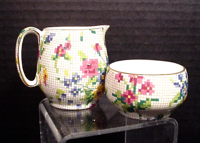 Royal Winton Chintz Queen Anne Needlepoint Sugar Creamer Individual Size