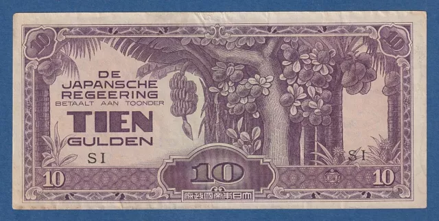 JAPON // JAPAN - OCCUPATION NETHERLANDS INDIES - 10 GULDEN ND (1942) -VF- P.125c