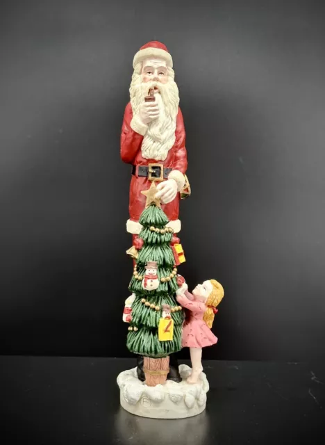 Vintage International Christmas Santa Little Girl Christmas Tree 10.5” Figurine